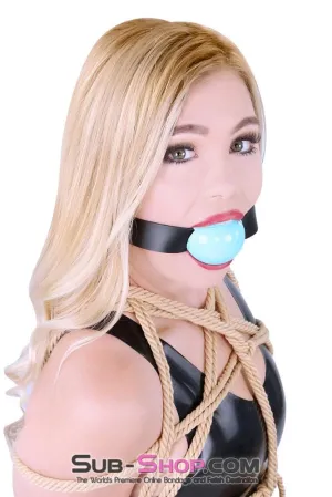 0598A      2" Large Ball Gag, Diamond Blue Ball Gag