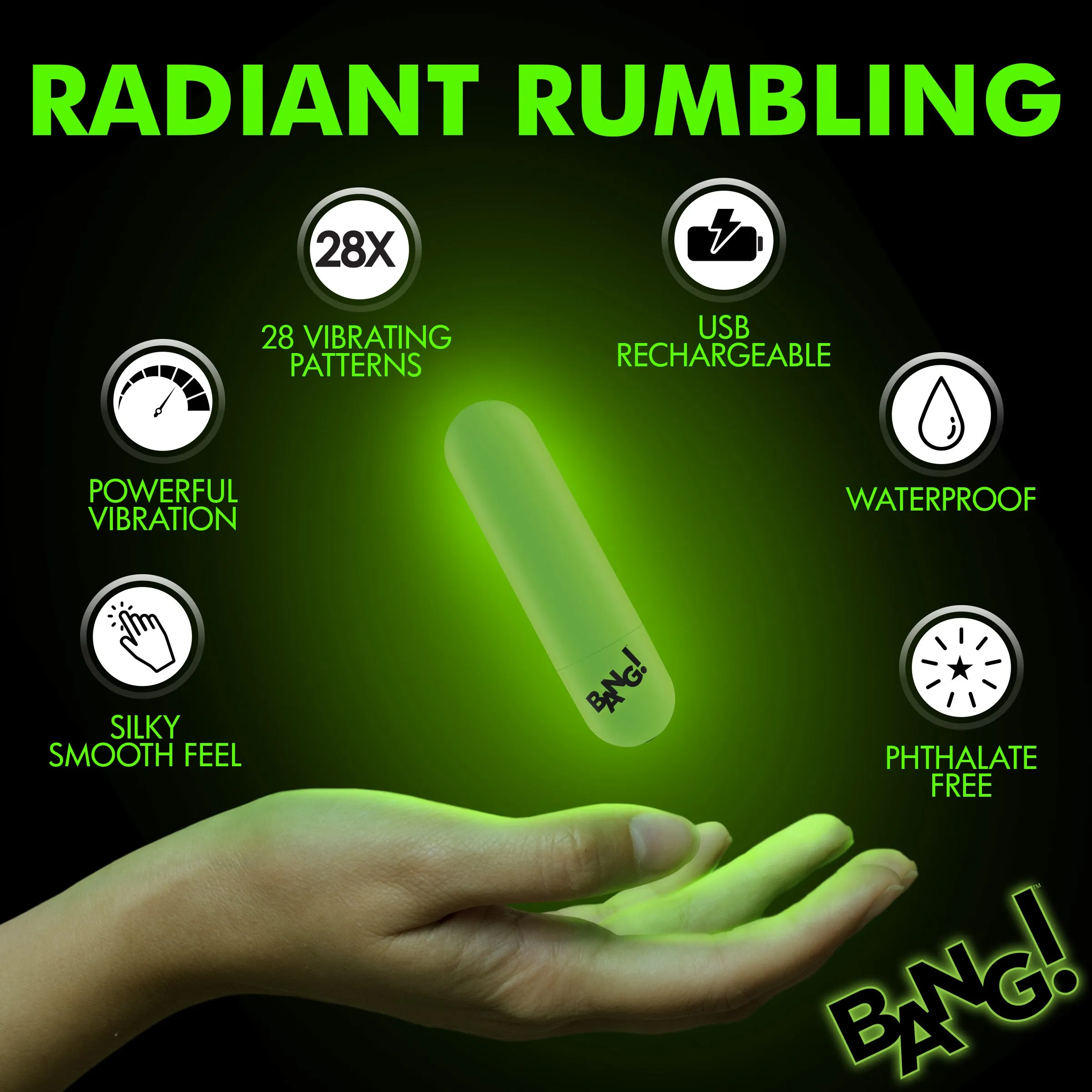 28X Glow-in-the-Dark Bullet w/ Remote