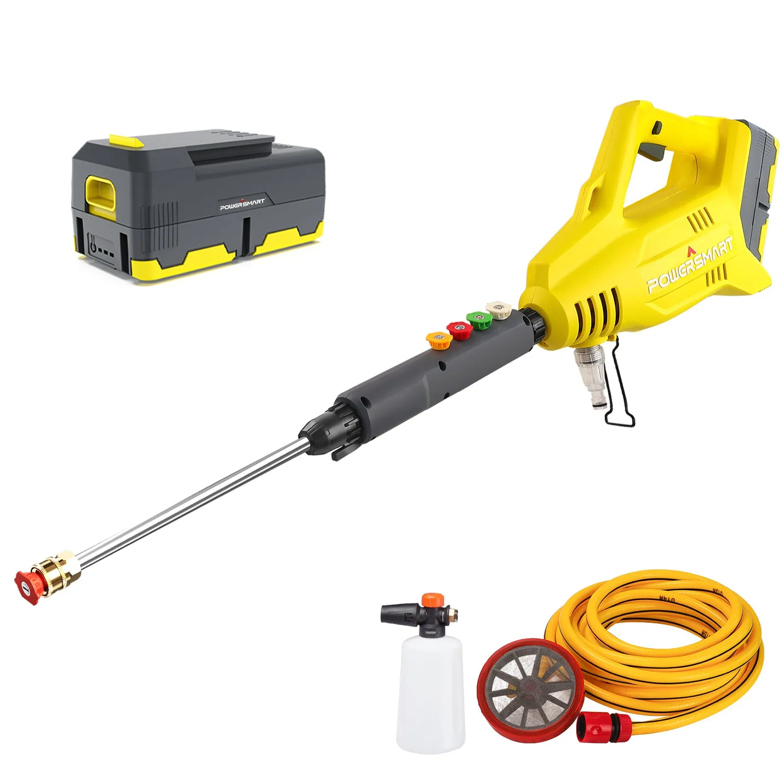 40V 1100 PSI 1GPM Cordless Pressure Washer with 5 Nozzles, 4.0 Ah Battery & Charger DB2701-W