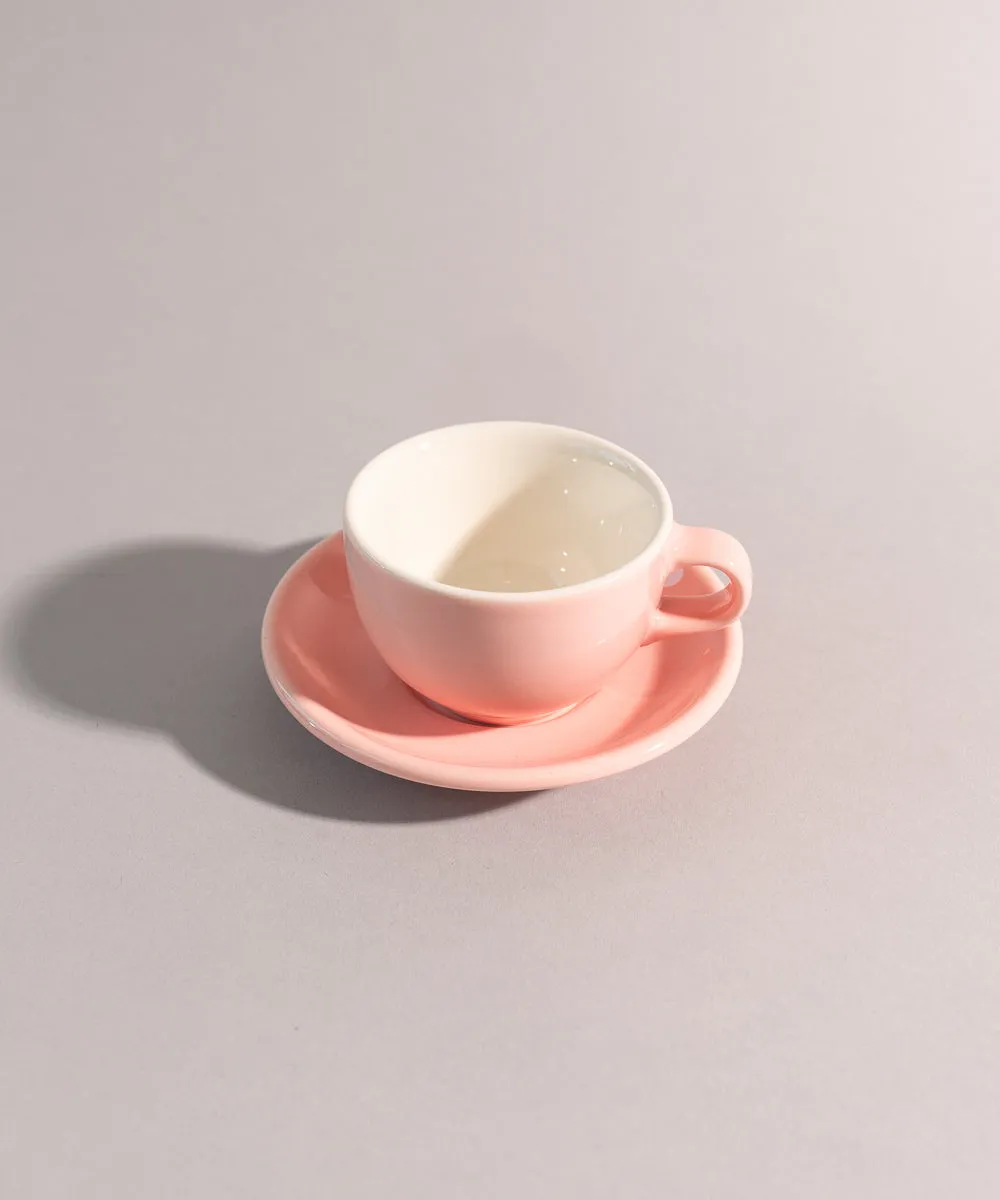 6oz ORIGAMI Flat White Cup and Saucer Set - various color