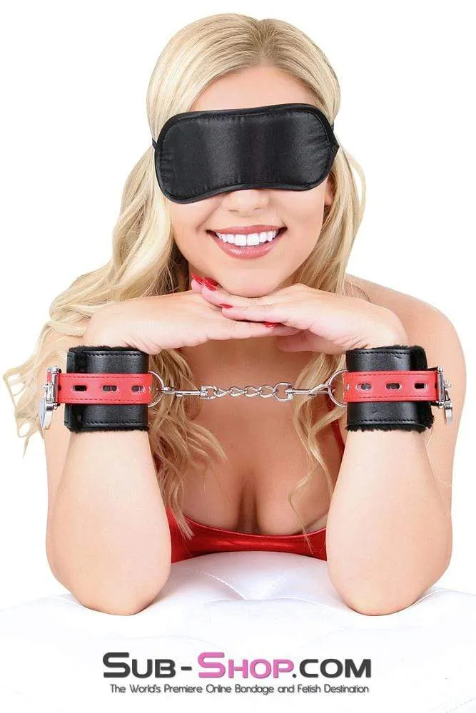7105DL      Bondage Basics Black Satin Blindfold