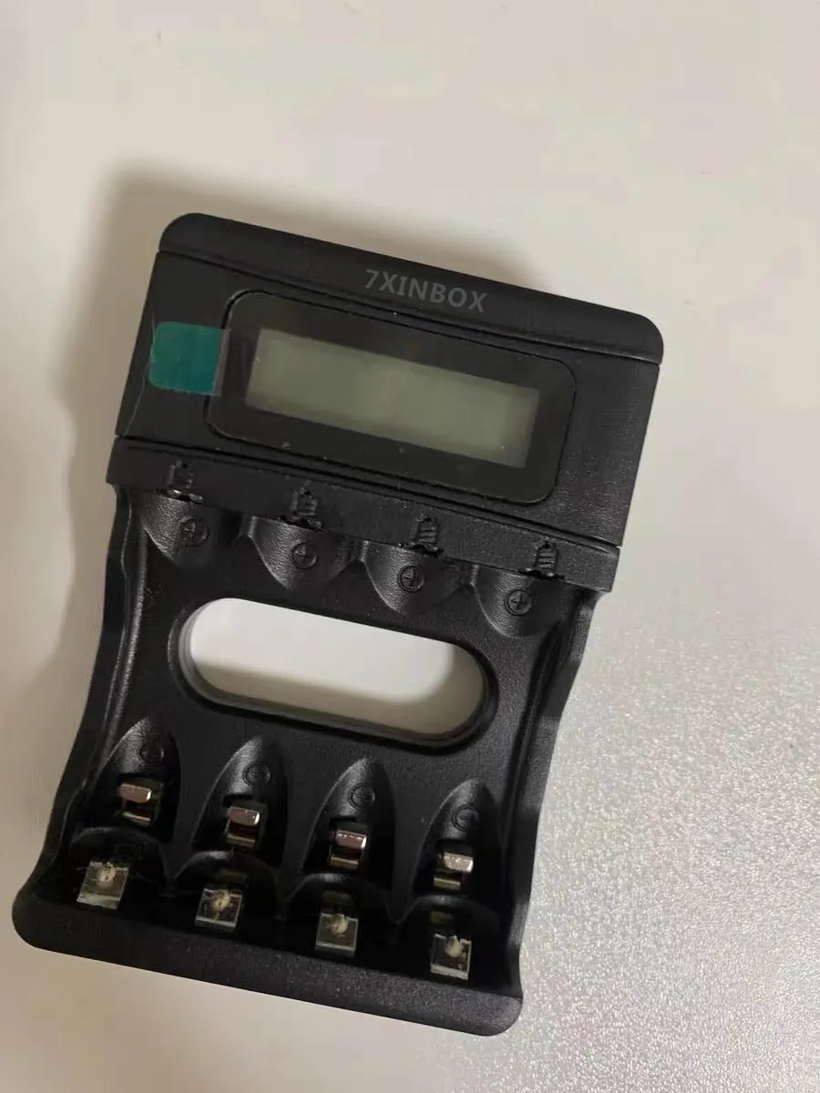 7XINBOX battery charger, aaaaa battery charger, charged capacity display, 4-bay independent slot