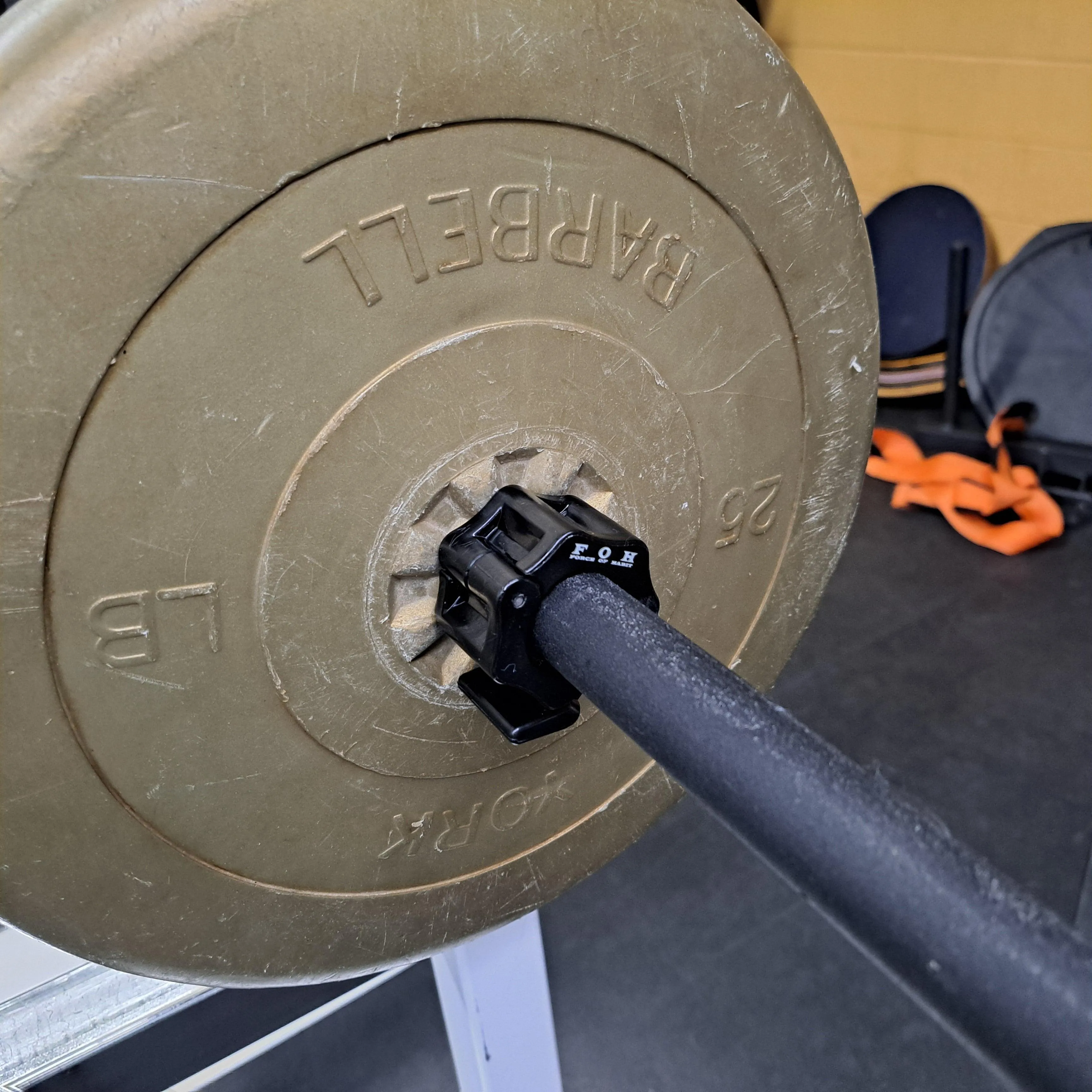 Barbell Collars for Securing 1” 25 Weight Plates for Powerlifting & Weightlifting– Heavy-Duty Non Slip Lock-Jaw Style