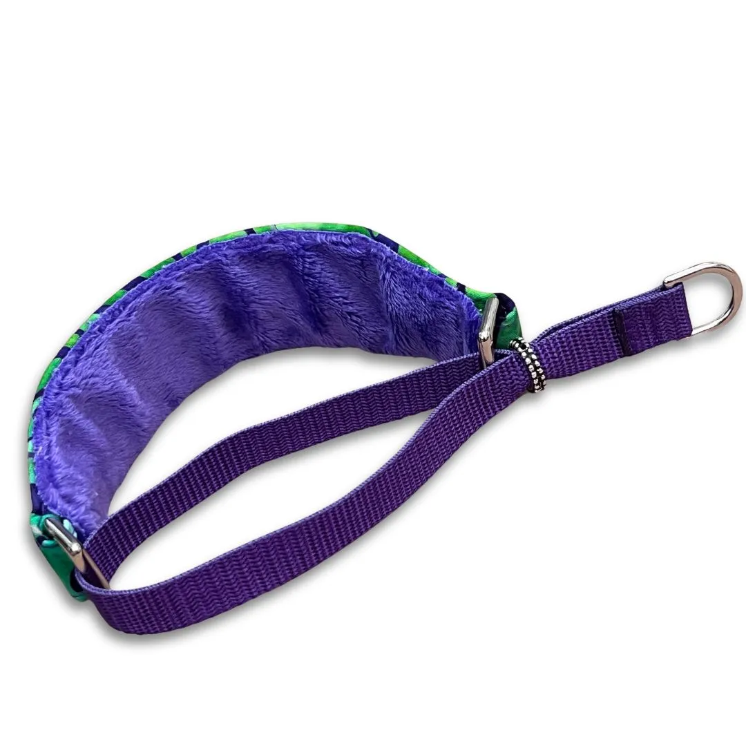 Batik Monstera Walking Hound Collar  8-11"