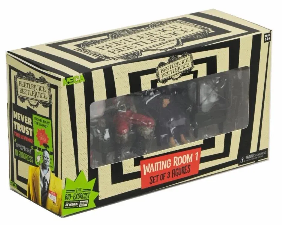 Beetlejuice Beetlejuice (2024) Waiting Room (Set 1) 4-Piece Figure Set - NECA