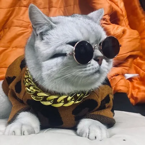 Black And Gold Cat Sunglasses
