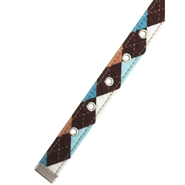 Brown & Blue Argyle Collar