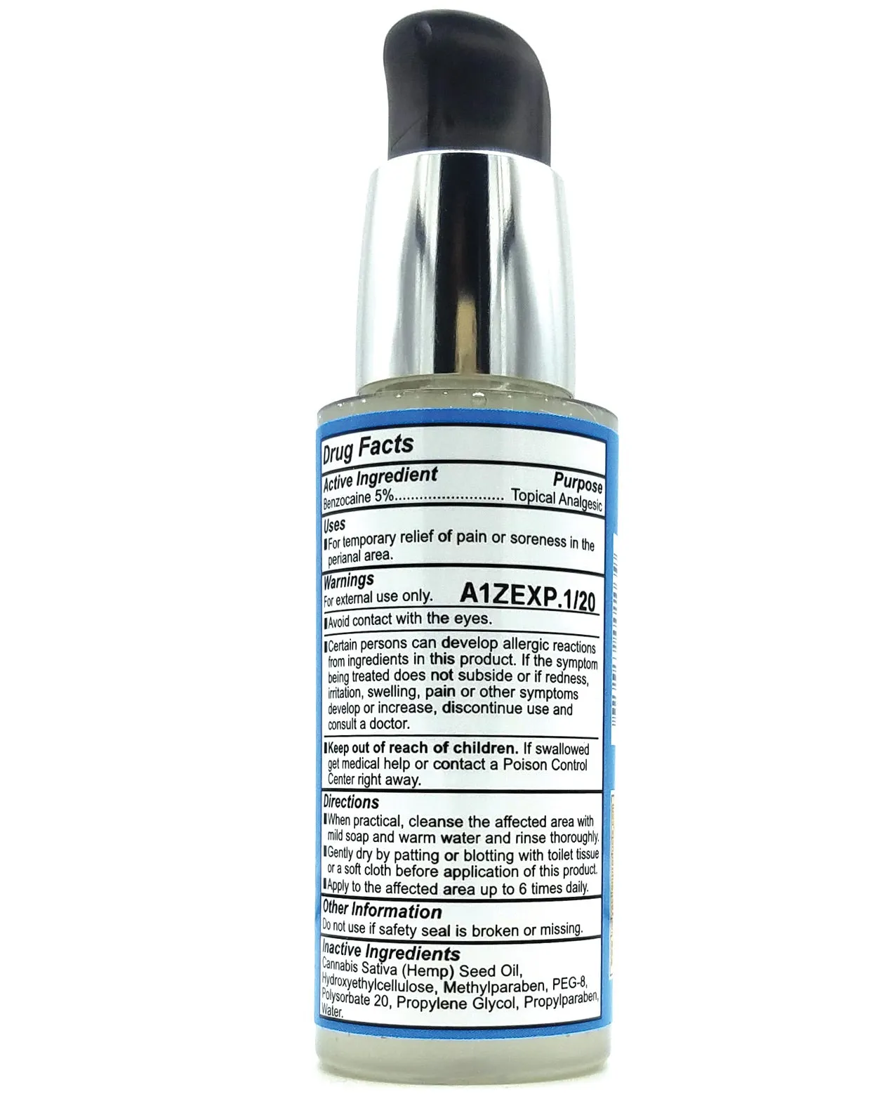 Butt Eze Anal Desensitizing Lubricant w/Hemp Seed Oil - 2 oz