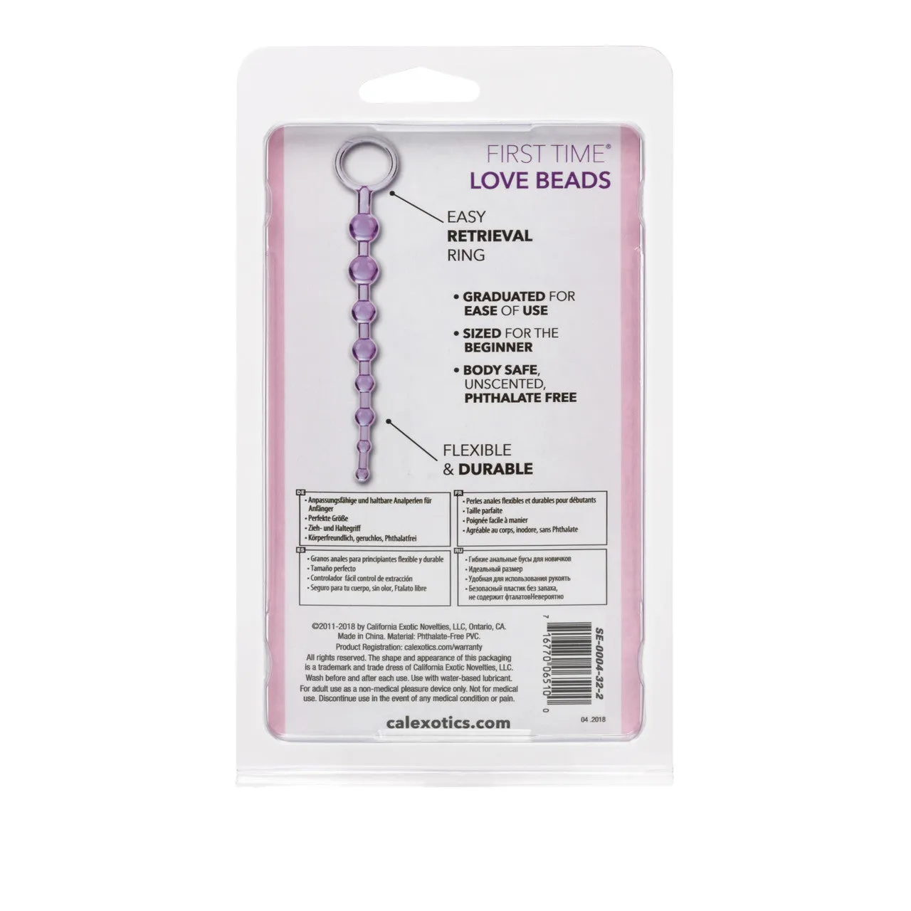 CalExotics First Time Love Beads - Purple