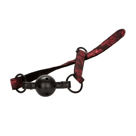 CalExotics Scandal Bed Restraint Kit includes Under The Bed Restraint   Blindfold   Breathable Ball Gag   Wrist Handcuffs   Ankle Restraints