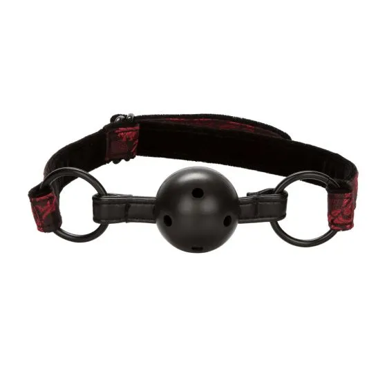CalExotics Scandal Bed Restraint Kit includes Under The Bed Restraint   Blindfold   Breathable Ball Gag   Wrist Handcuffs   Ankle Restraints