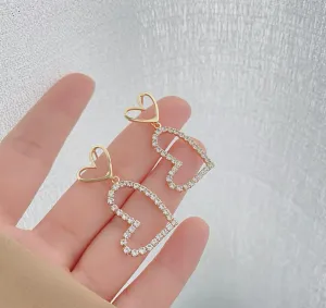 Double heart Earrings