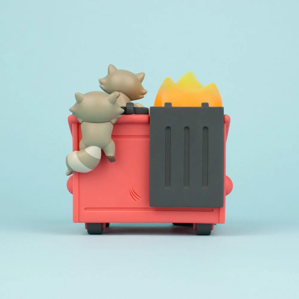 Dumpster Fire Trash Panda Vinyl Figure by 100% Soft
