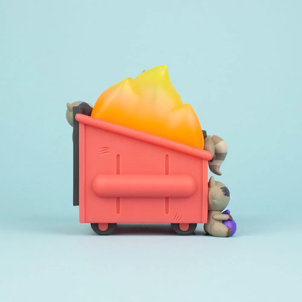 Dumpster Fire Trash Panda Vinyl Figure by 100% Soft