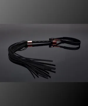 Fiery Elegance Vegan Flogger in Black & Rose Gold