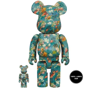 Floral Pattern 50th Anniversary of the Van Gogh Museum 100%   400% Bearbrick Set by Medicom Toy