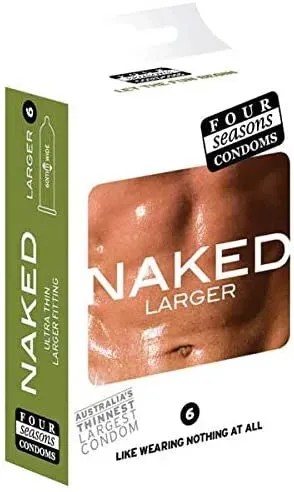 Four Seasons Large Naked Condoms 6 Pack
