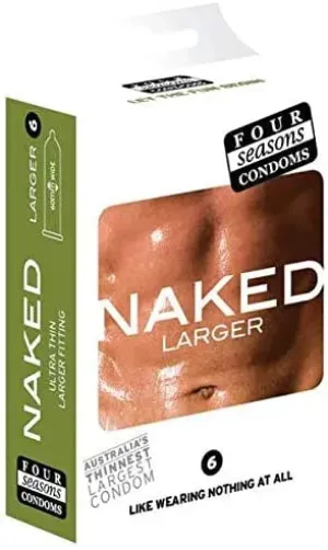 Four Seasons Large Naked Condoms 6 Pack