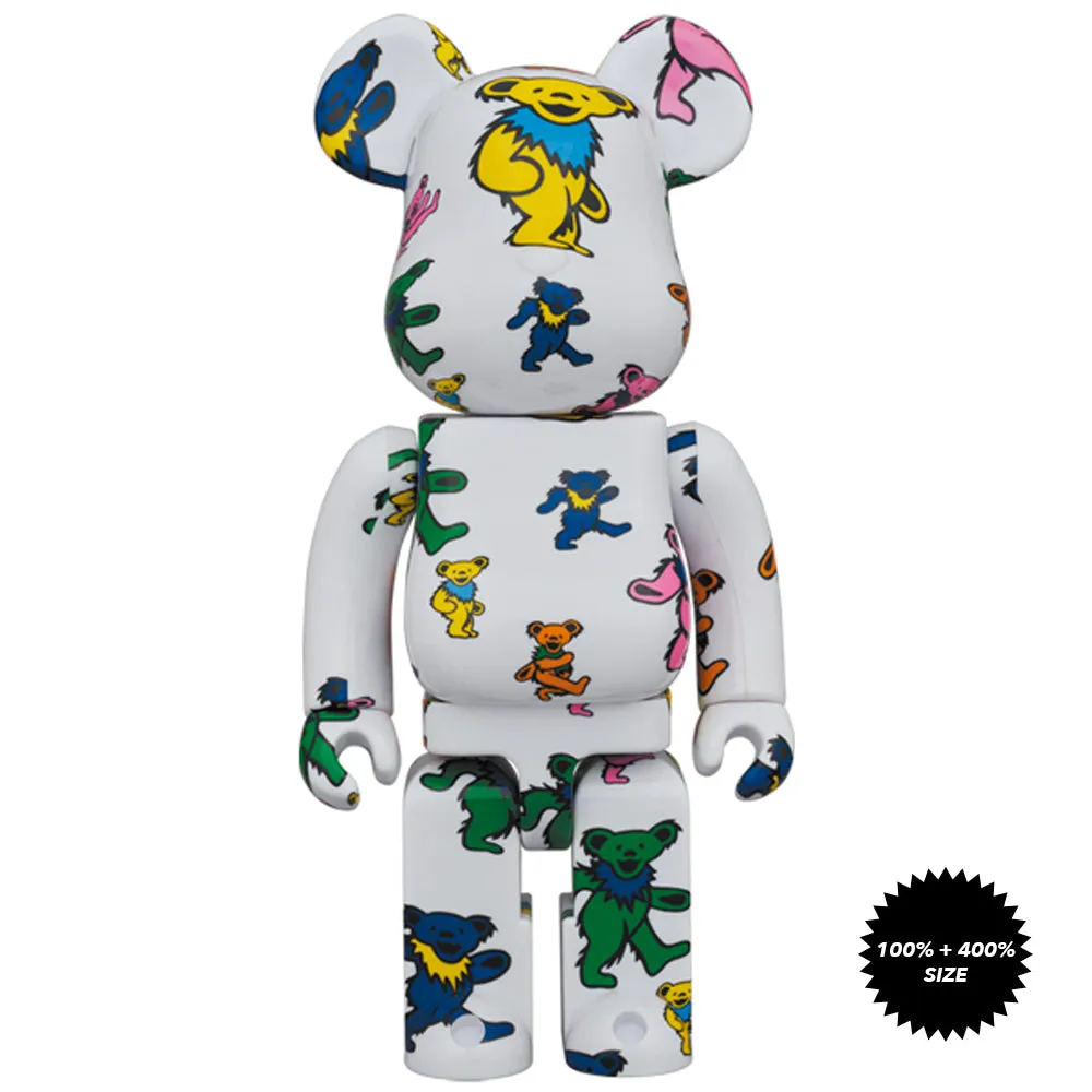 Grateful Dead (Dancing Bear) 100%   400% Bearbrick Set by Medicom Toy