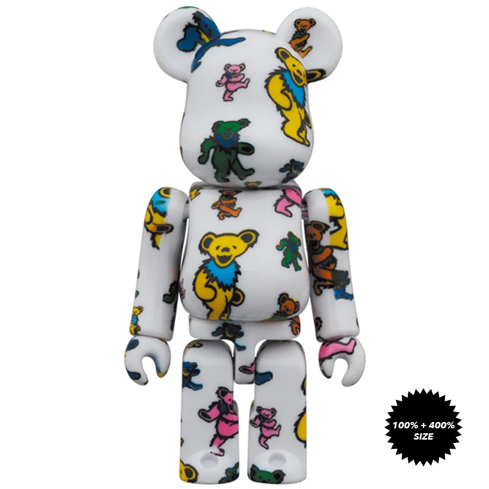 Grateful Dead (Dancing Bear) 100%   400% Bearbrick Set by Medicom Toy