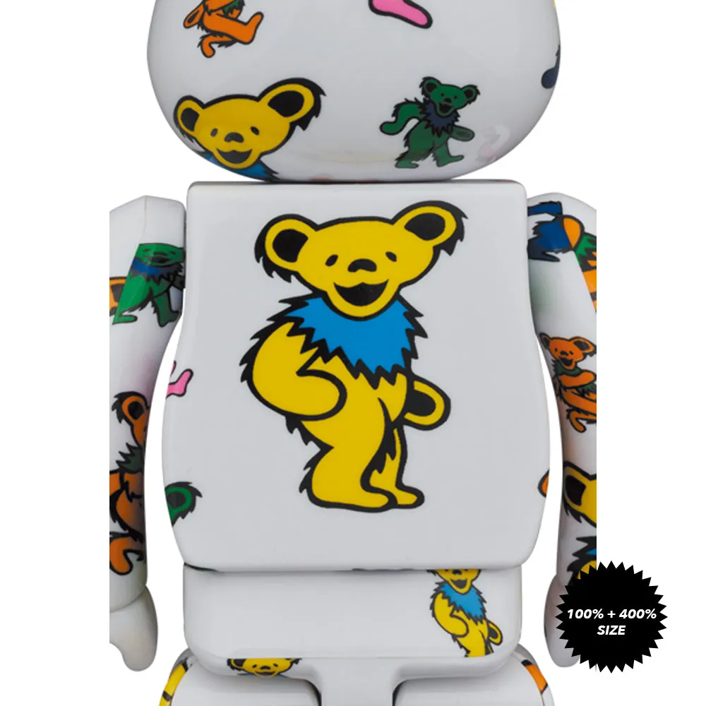 Grateful Dead (Dancing Bear) 100%   400% Bearbrick Set by Medicom Toy