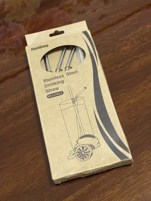 HemKeep Straw, high-quality reusable stainless steel straw
