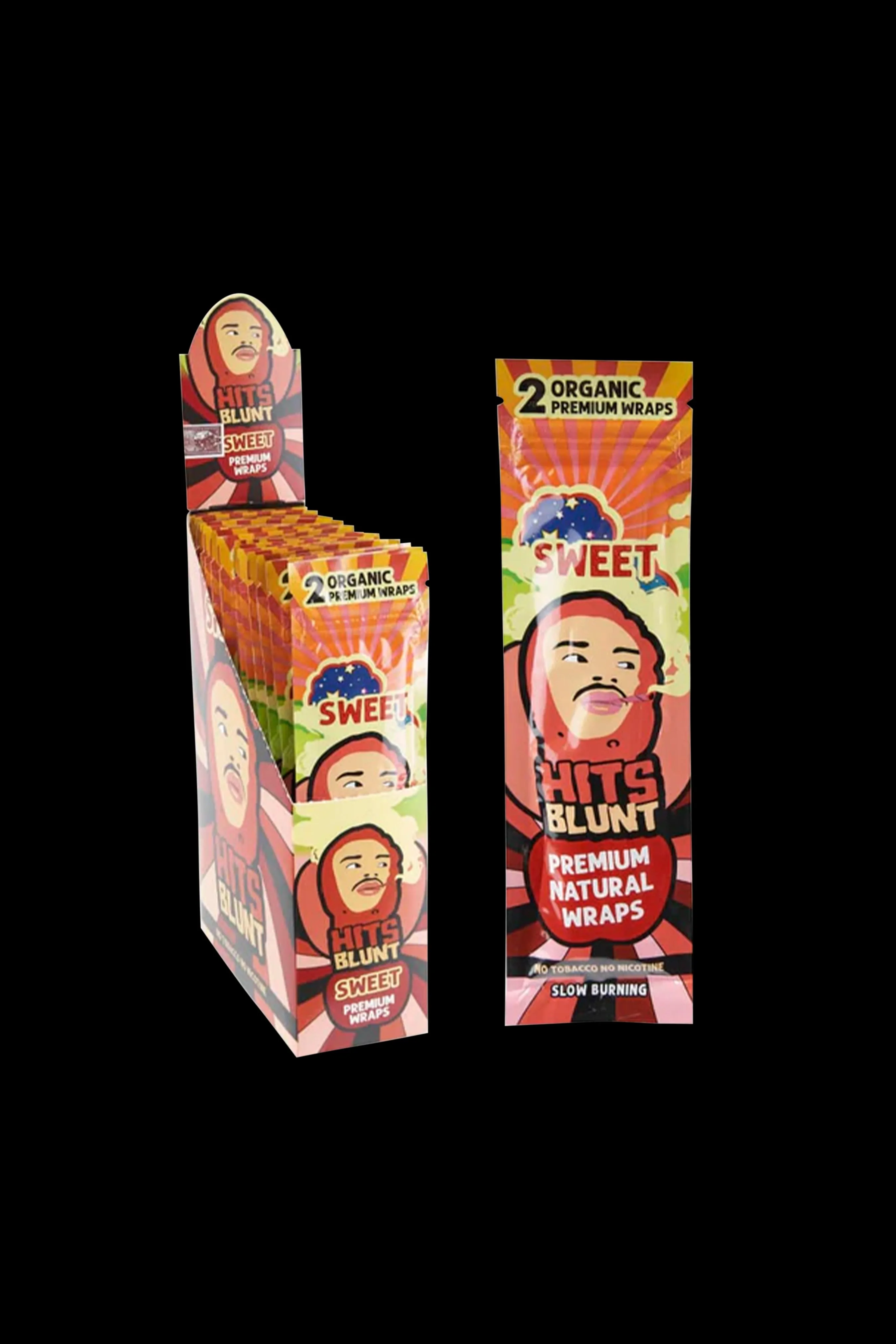 Hits Blunt Premium Organic Hemp Wraps - 25 Pouches