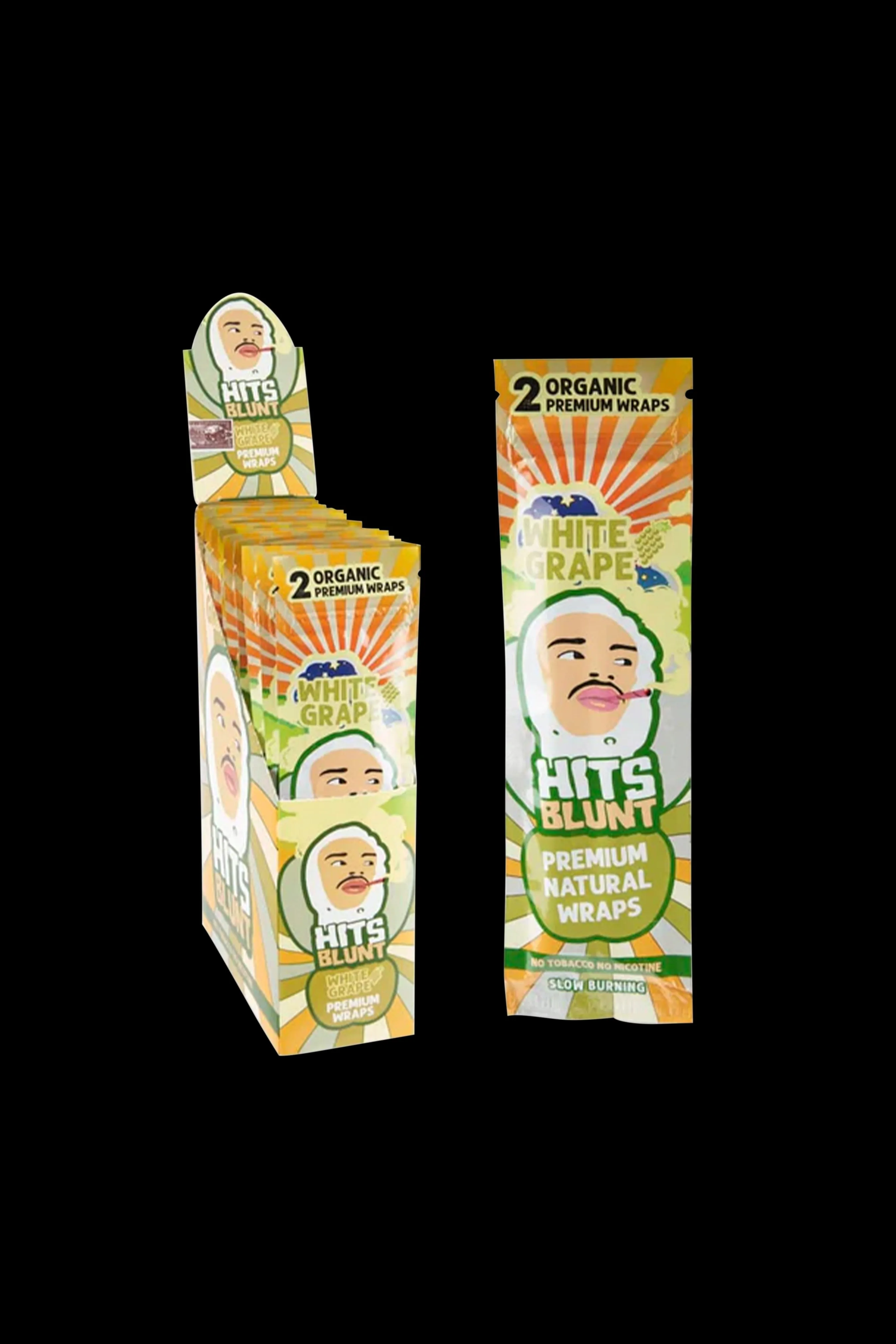 Hits Blunt Premium Organic Hemp Wraps - 25 Pouches