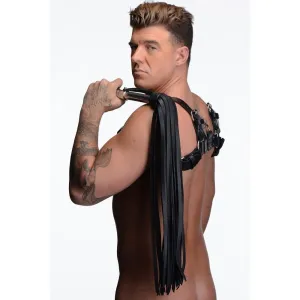 Leather Flogger with Stainless Steel Handle