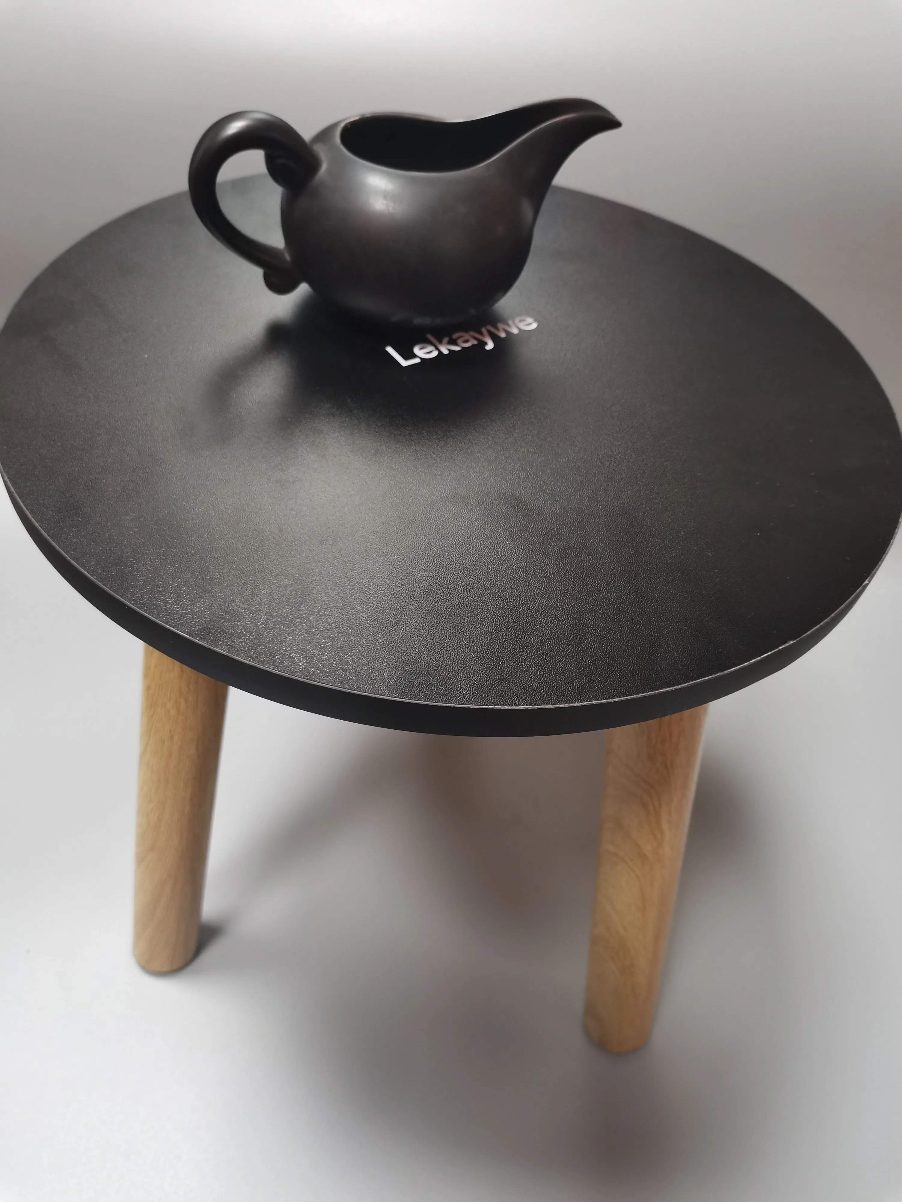 Lekaywe Small tables, round edge table, wooden end table, living room small table