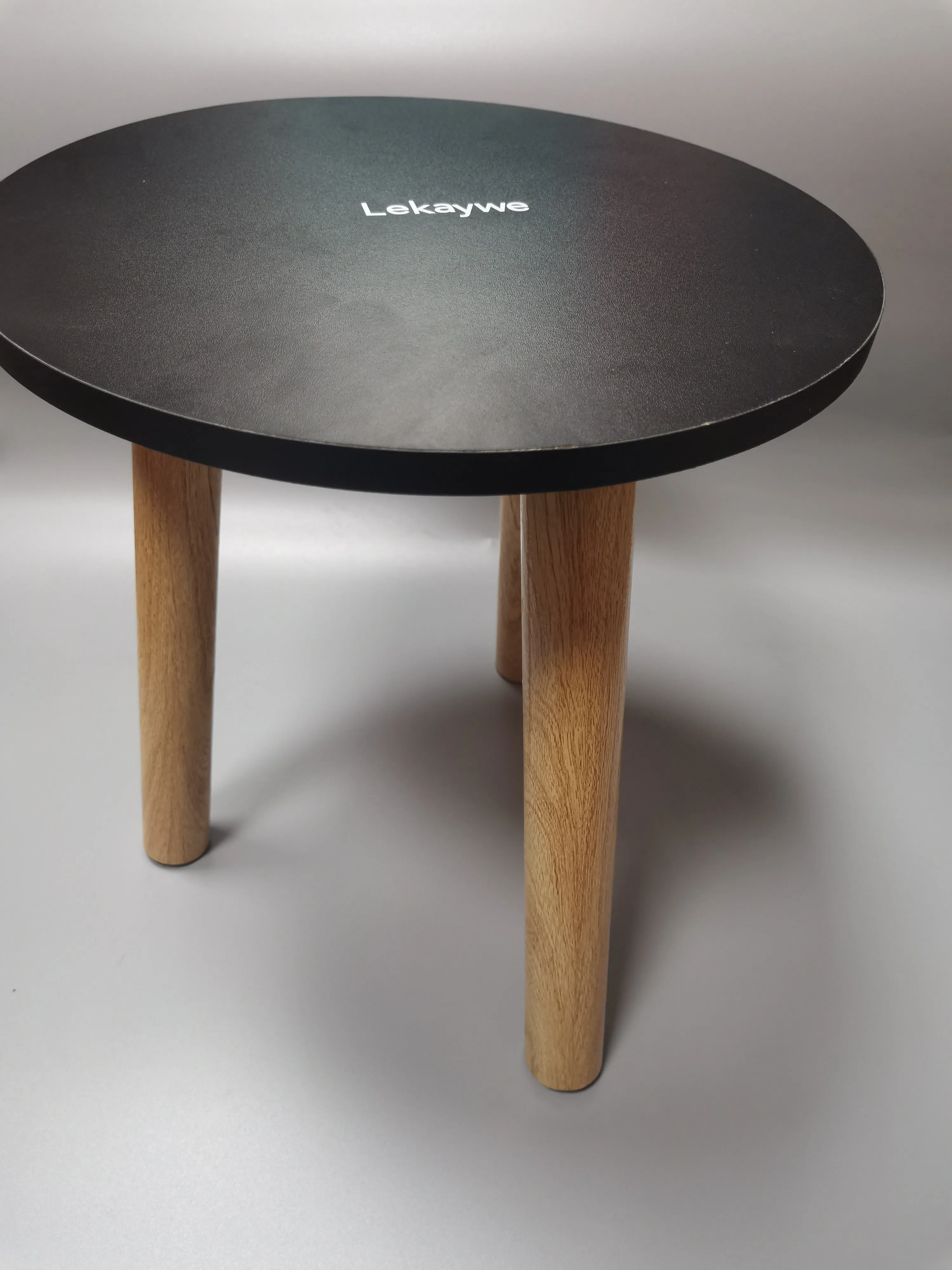 Lekaywe Small tables, round edge table, wooden end table, living room small table