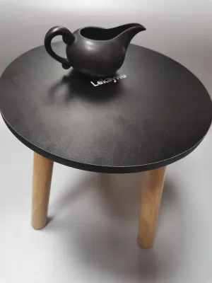 Lekaywe Small tables, round edge table, wooden end table, living room small table