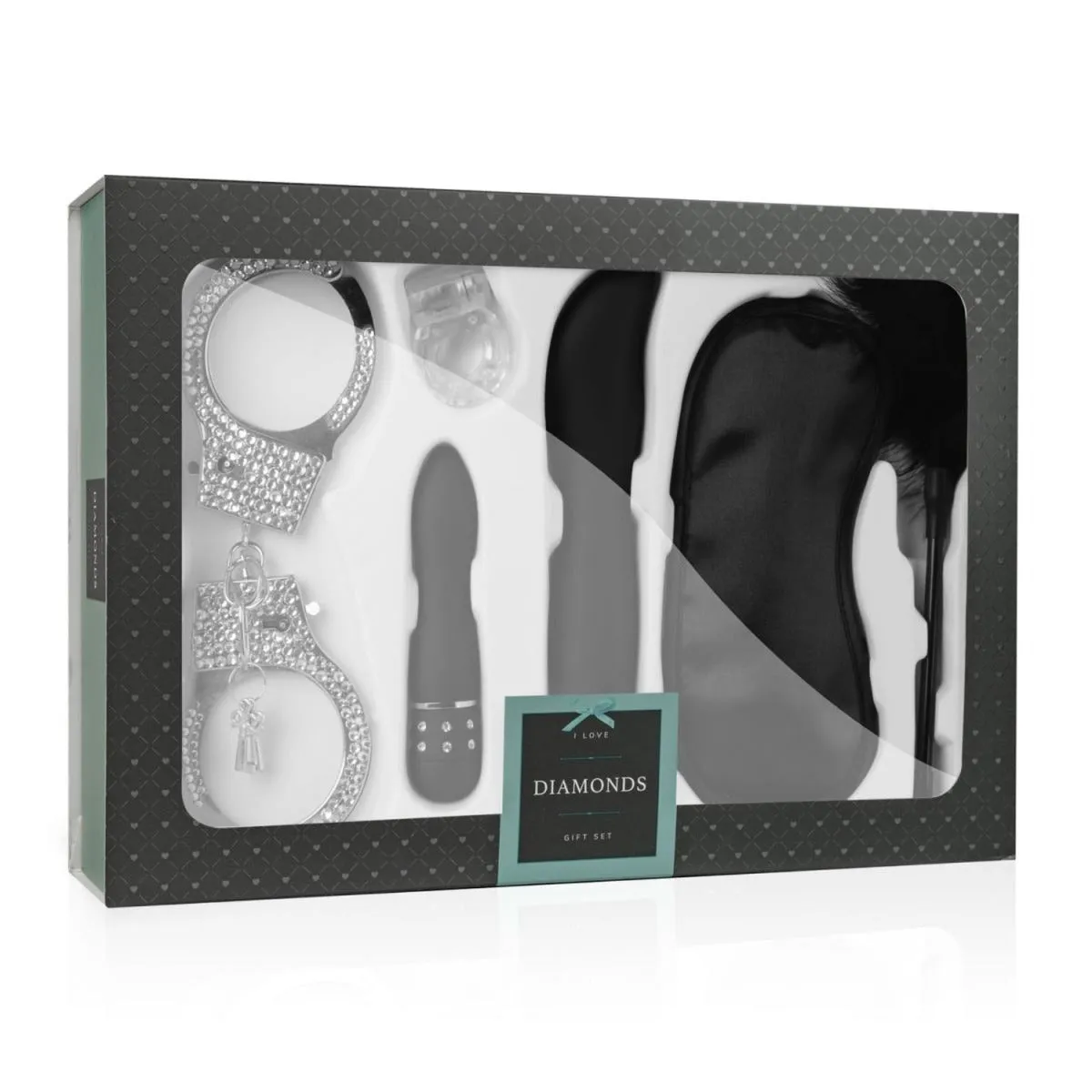 Loveboxxx I Love Diamonds Bondage Sex Toy Gift Set Black