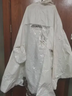 MELUMELOO Raincoat, portable adult raincoat with hood and sleeves
