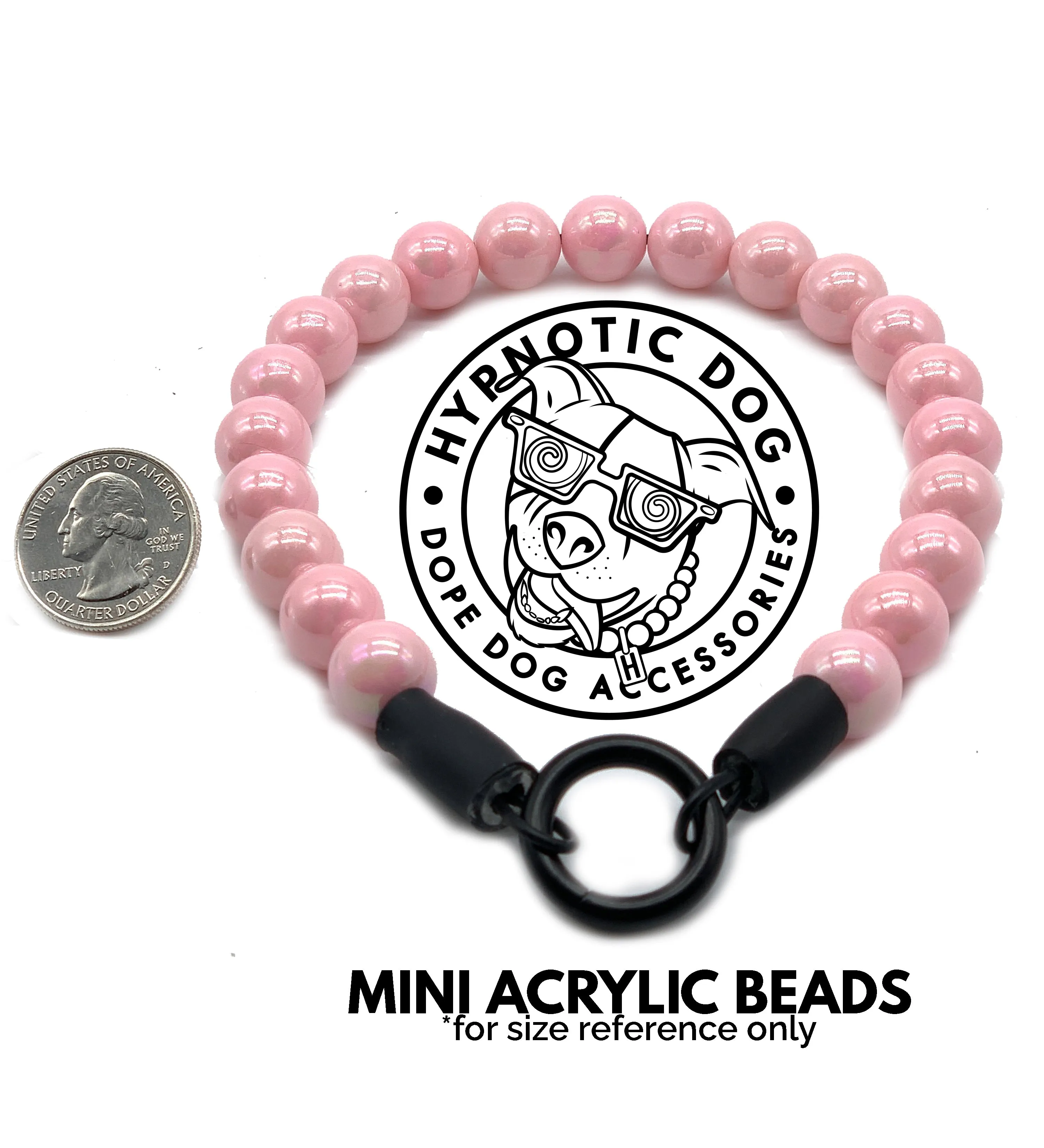 Mini White Pearl Single Strand Acrylic Bead Collar