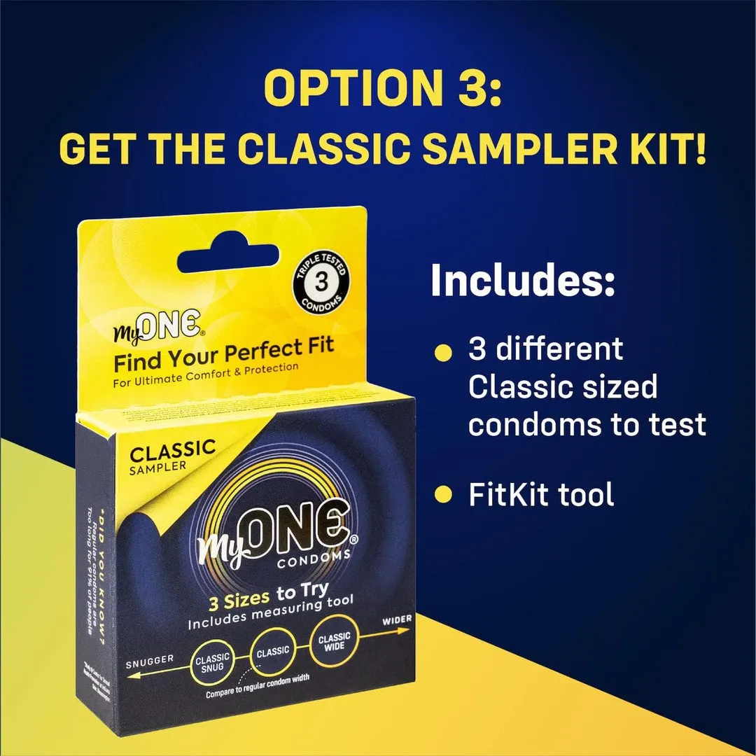 myONE "Classic" Condom Sampler (With FitKit Measuring Tool)