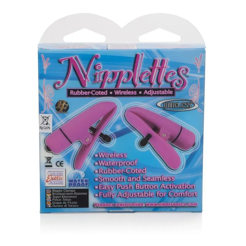 Nipplettes Vibrating Clamps, Pink