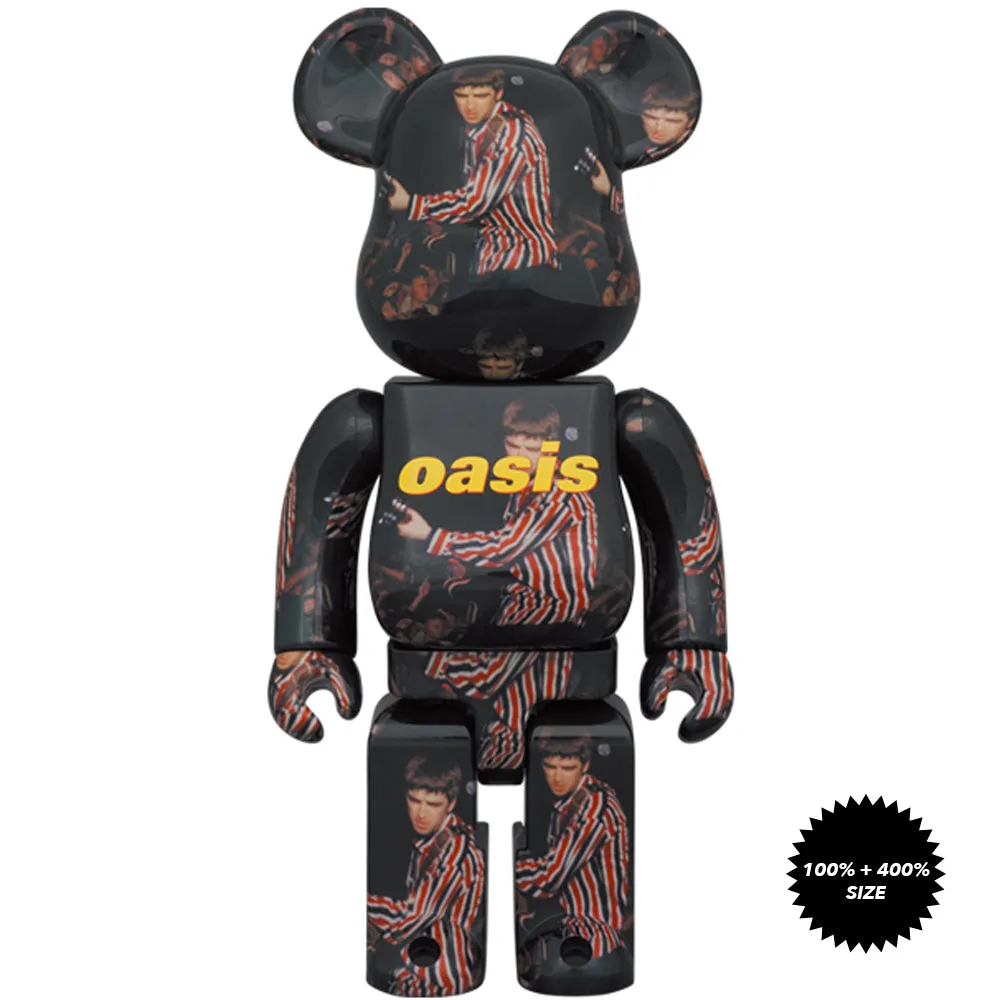Oasis Knebworth 1996 (Noel Gallagher) 100%   400% Bearbrick Set by Medicom Toy