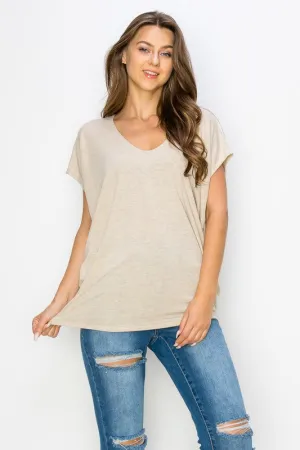 Oatmeal 2 Tone Dolman Top