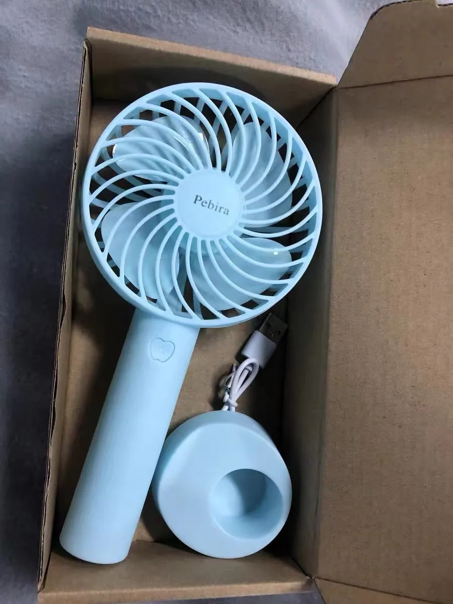 Pebira handheld fan, 2000mAh battery operated rechargeable personal fan
