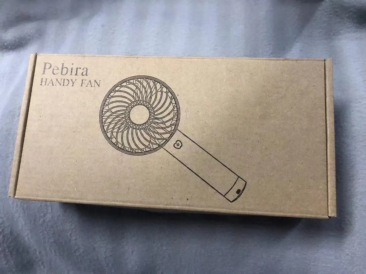 Pebira handheld fan, 2000mAh battery operated rechargeable personal fan