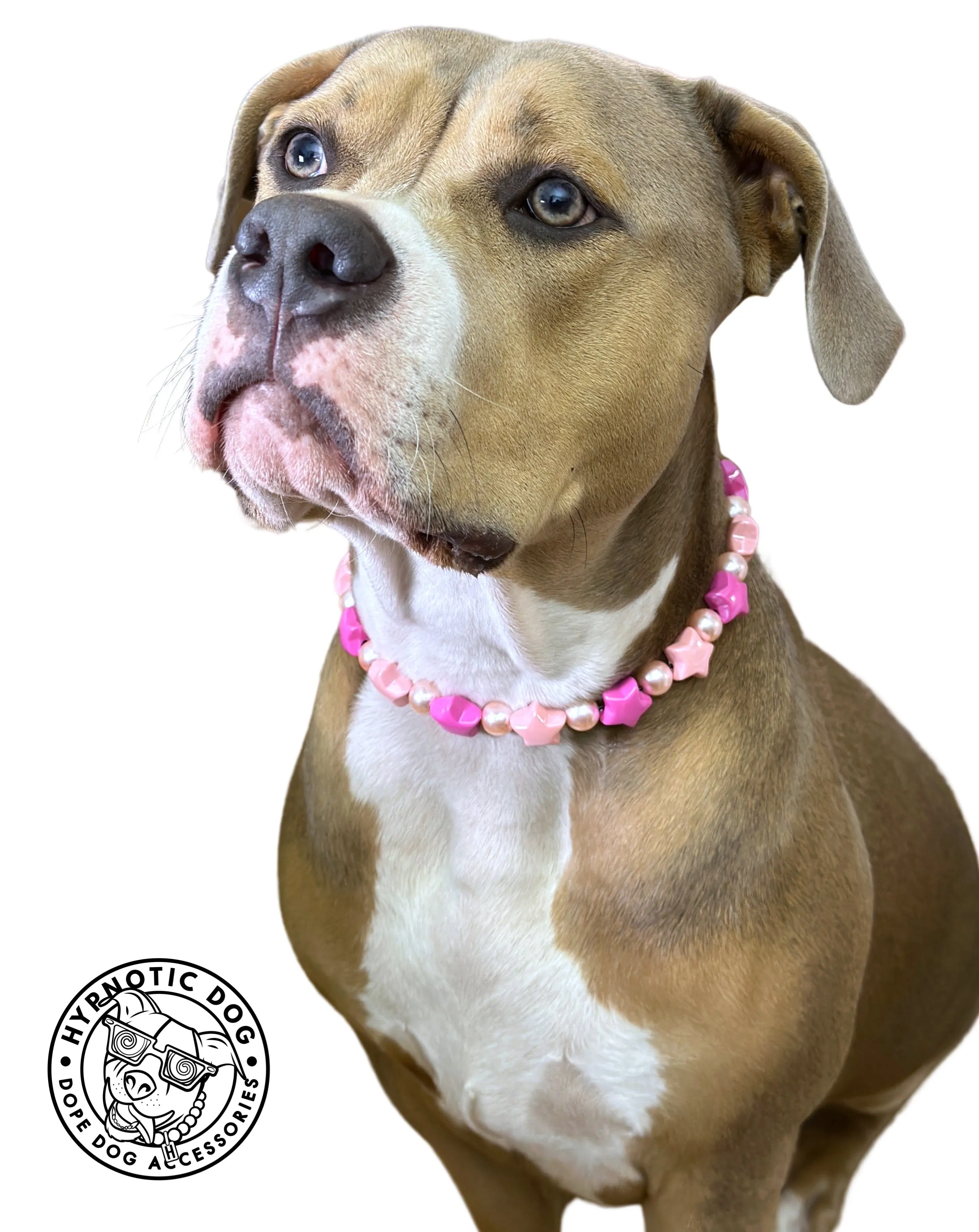 Pink Stars Bead Collar