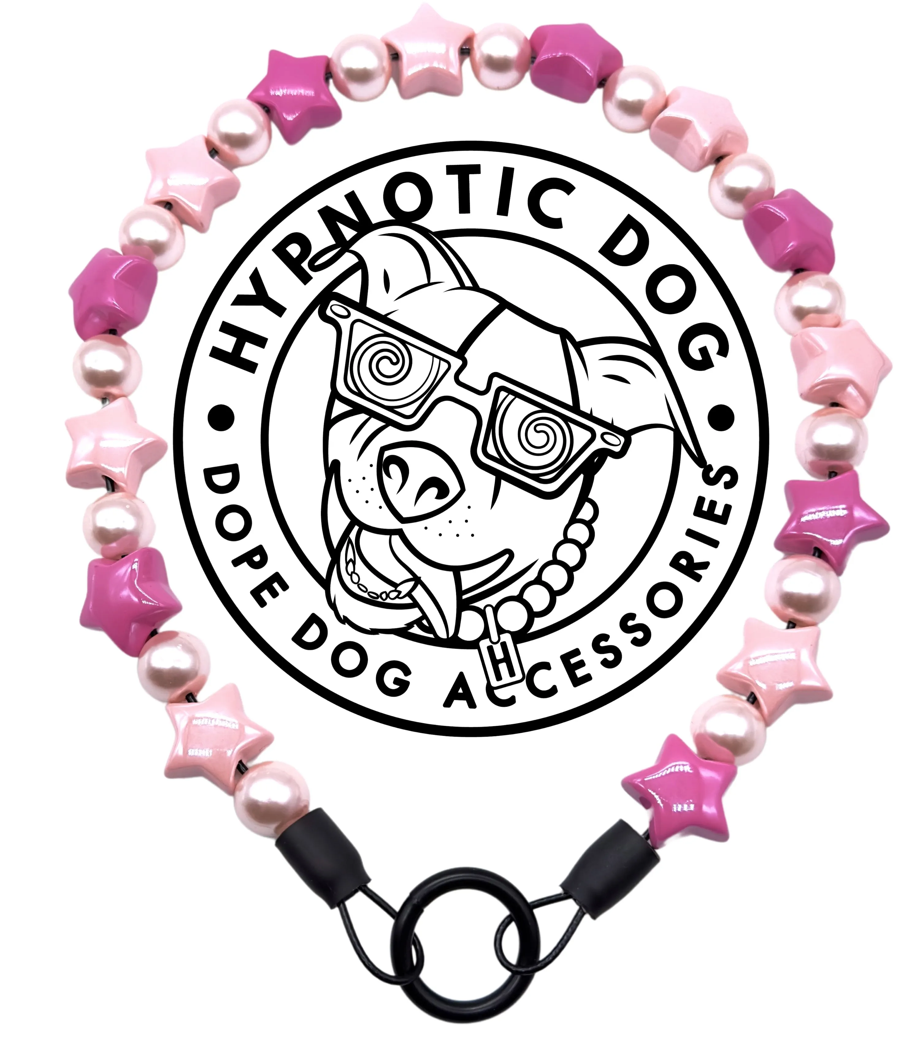 Pink Stars Bead Collar