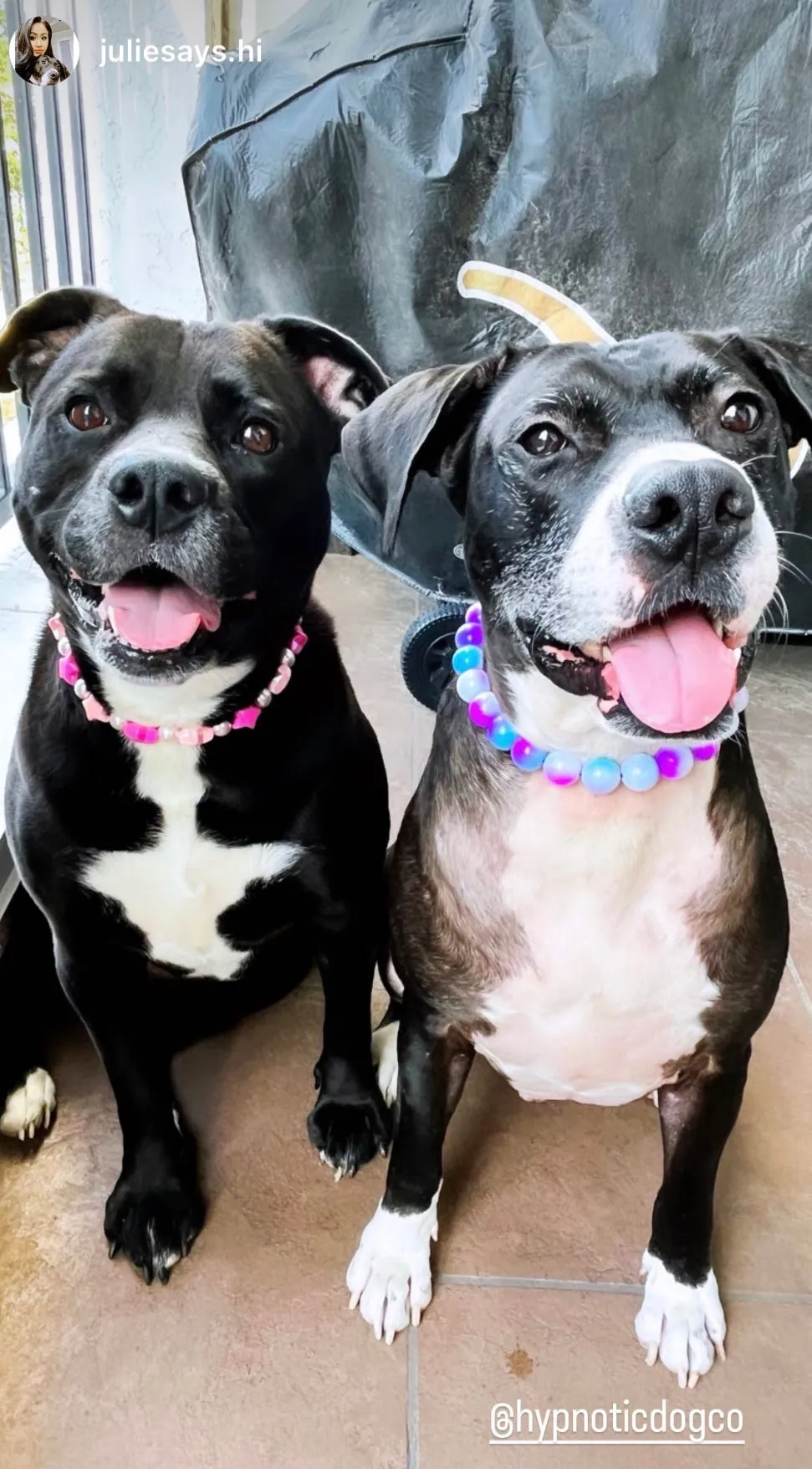 Pink Stars Bead Collar