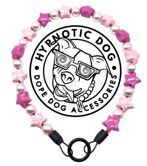 Pink Stars Bead Collar