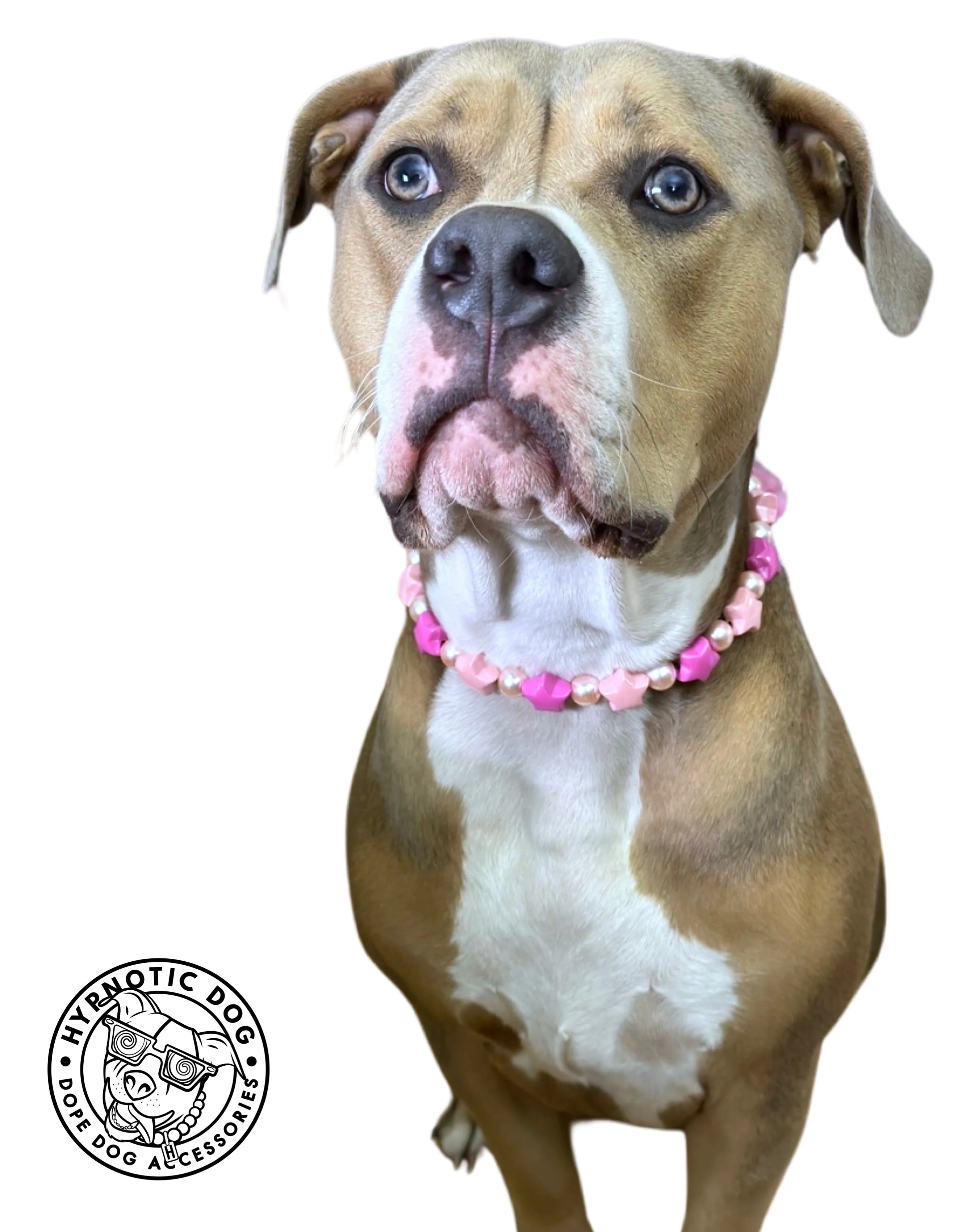 Pink Stars Bead Collar
