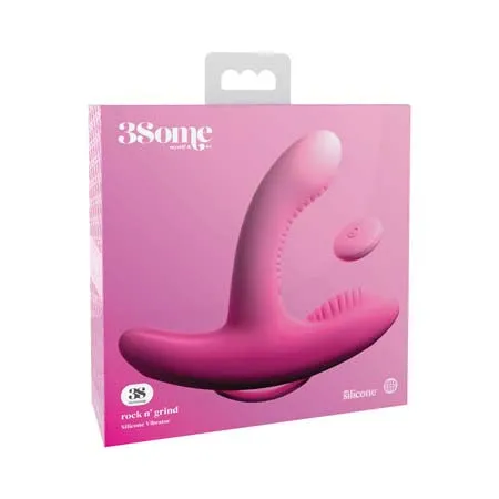 Pipedream 3Some Rock n' Grind Dual Stimulation Silicone Vibrator Pink