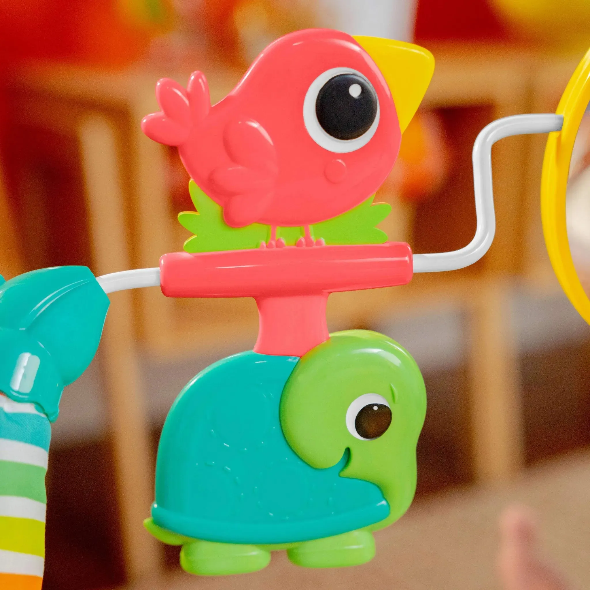 Playful Paradise Vibrating Baby Bouncer with Toys (See Description)