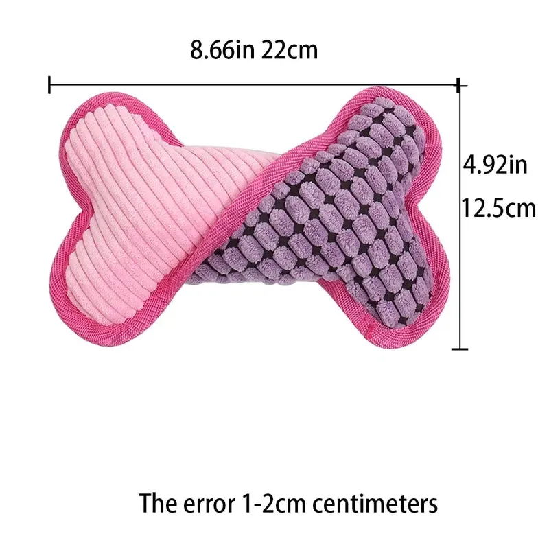 Plush Squeaky Bone Toy - Perfect for All Dogs
