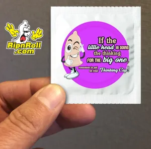 Printed White Foil with Full Color imprint - Thinking Cap 2
